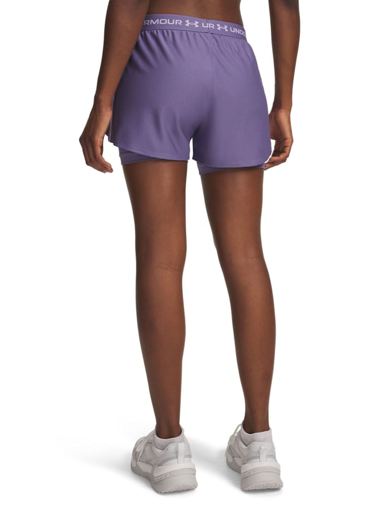 Under Armour Purple Tech Play Up 2-in-1 Shorts - Image 2 of 4