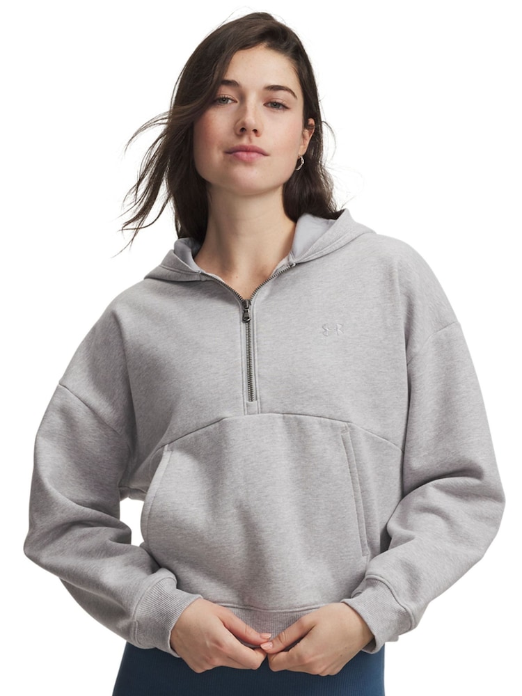Under Armour Grey Icon 96 Half Zip Hoodie - Image 1 of 3 Under Armour Grey Icon 96 Half Zip Hoodie - Image 1 of 3