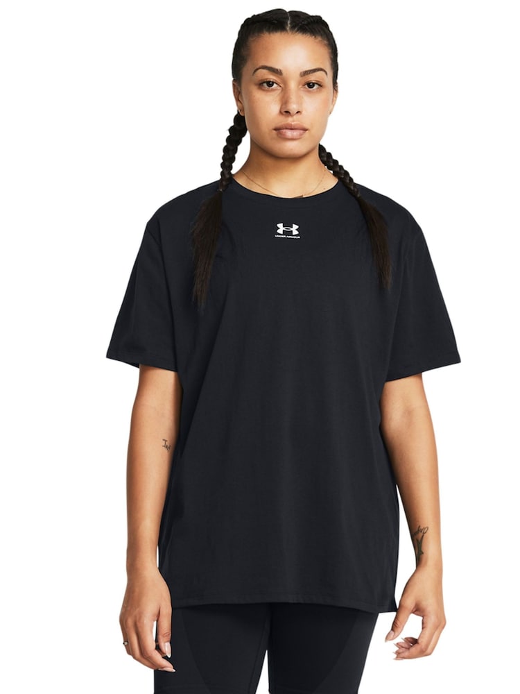 Under Armour Black Campus Oversize T-Shirt - Image 1 of 4