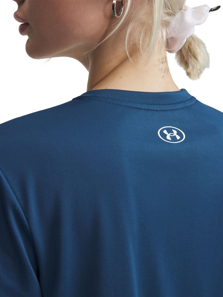 Under Armour Blue Tech V-Neck Solid T-Shirt - Image 3 of 3