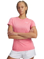 Under Armour Pink Tech Crew Neck Twist T-Shirt - Image 1 of 3