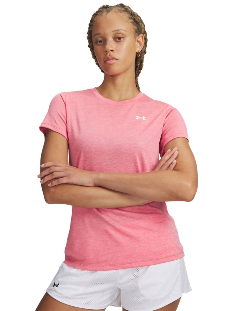 Under Armour Pink Tech Crew Neck Twist T-Shirt - Image 1 of 3