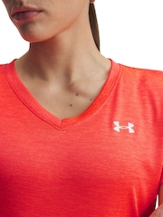 Under Armour Red UA Tech V-Neck Twist T-Shirt - Image 3 of 3