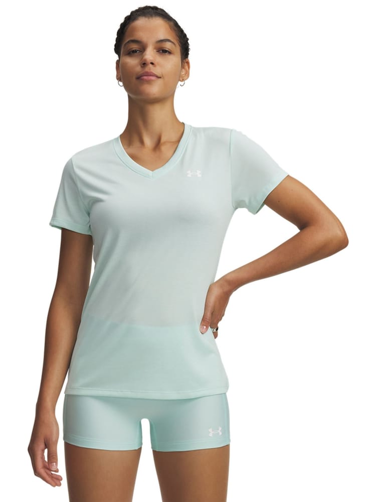 Under Armour Green Tech V-Neck Twist T-Shirt - Image 1 of 4