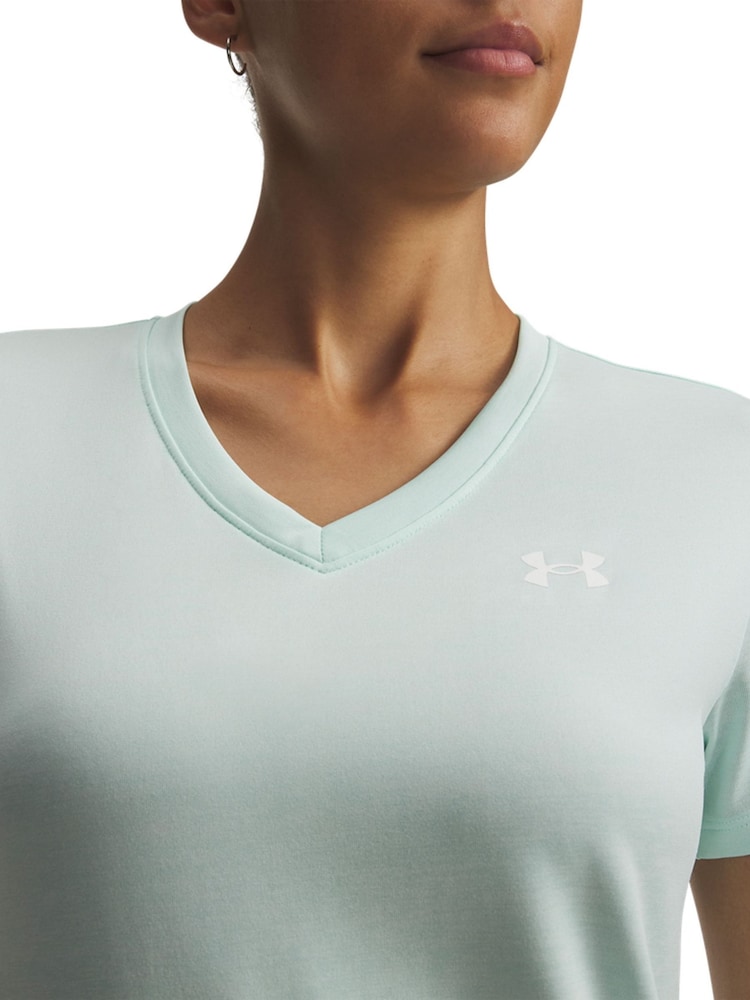 Under Armour Green Tech V-Neck Twist T-Shirt - Image 4 of 4