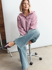 ורוד גינגהם - ז'קט עמיד בגשם - תמונה 3 מתוך 10