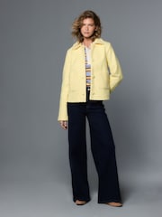 Lemon Yellow Button Up Collared Coatigan - Image 2 of 8