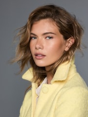 Lemon Yellow Button Up Collared Coatigan - Image 5 of 8