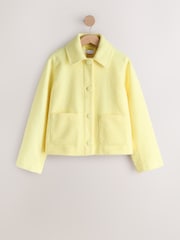 Lemon Yellow Button Up Collared Coatigan - Image 6 of 8