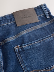 Mid Blue Baggy Fit Authentic Stretch Denim Jeans - Image 4 of 5