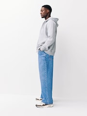 Blue Light Baggy Fit Vintage Wash Denim Jeans - Image 6 of 13