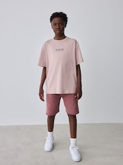 Baker by Ted Baker Orange Oversized T-Shirt And Shorts Set - Image 1 of 11