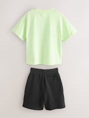 Baker by Ted Baker Orange Oversized T-Shirt And Shorts Set - Image 2 of 6