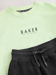 Baker by Ted Baker Orange Oversized T-Shirt And Shorts Set - Image 3 of 6