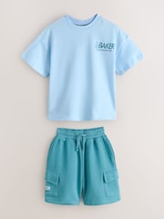 Baker by Ted Baker Oversized Graphic T-Shirt and Shorts Set - Image 2 of 4