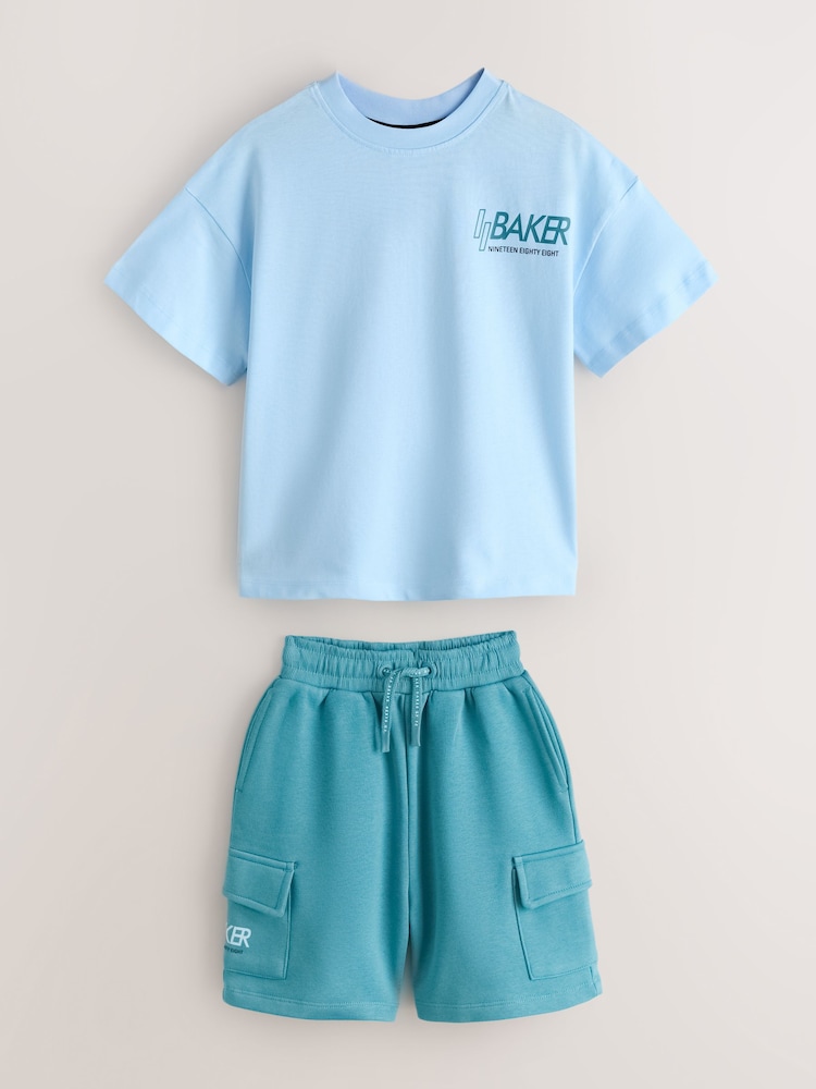 Baker by Ted Baker Oversized Graphic T-Shirt and Shorts Set - Image 2 of 4