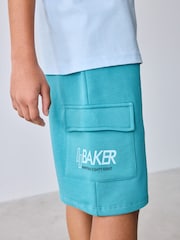 כחול  - Baker by Ted Baker Oversized Graphic T-Shirt and Shorts Set - תמונה 6 מתוך 11