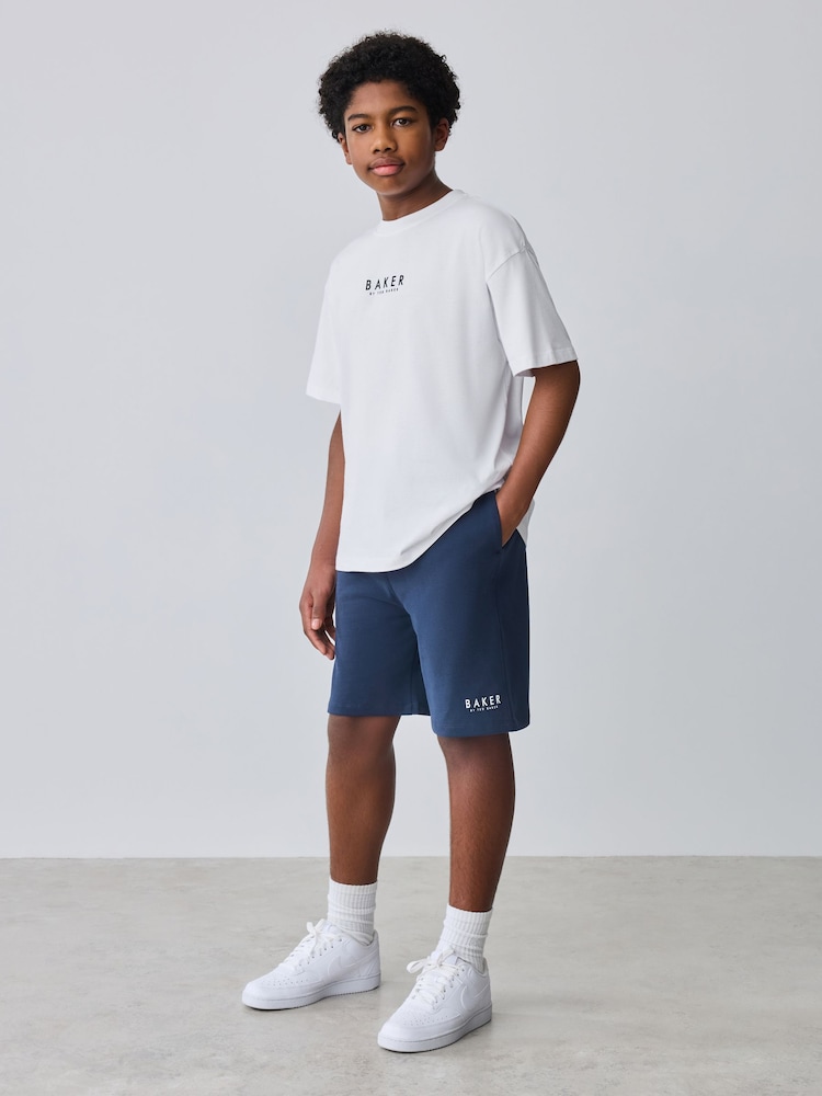 Baker by Ted Baker Orange Oversized T-Shirt And Shorts Set - Image 2 of 14