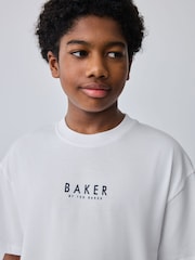 Baker by Ted Baker Orange Oversized T-Shirt And Shorts Set - Image 4 of 14