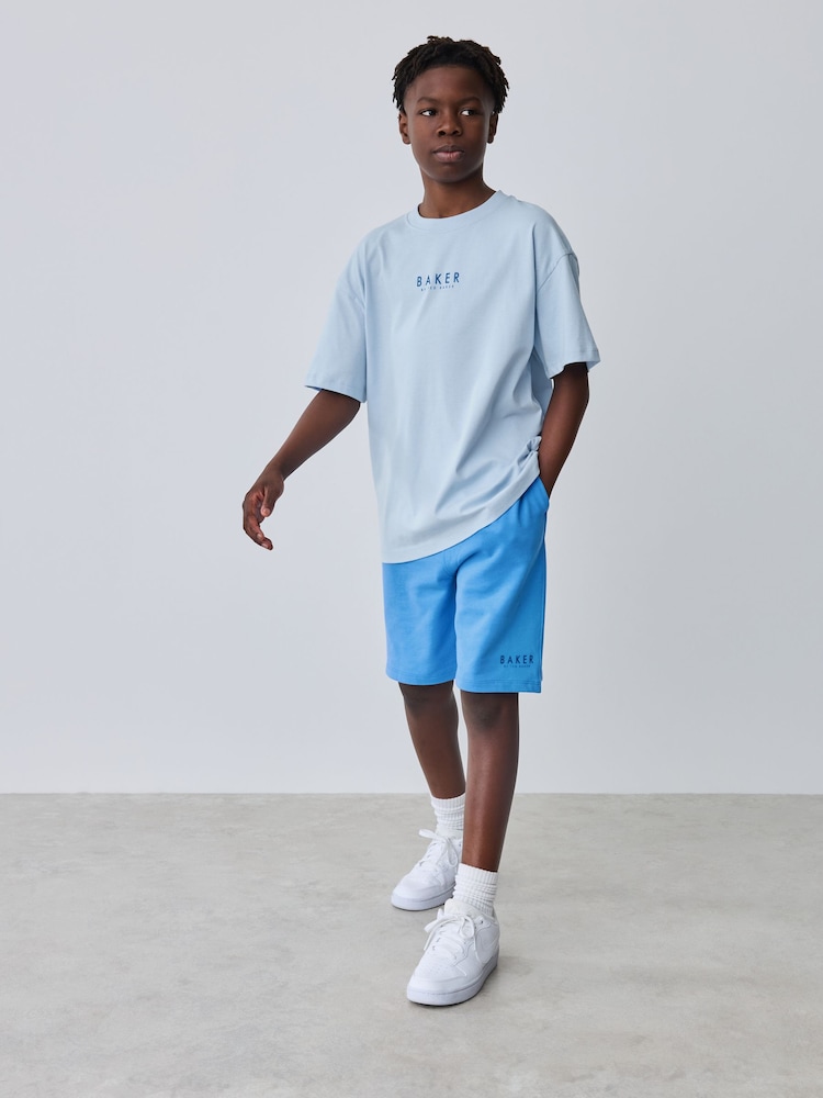 Baker by Ted Baker Orange Oversized T-Shirt And Shorts Set - Image 2 of 15