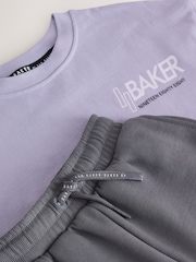 Baker by Ted Baker Oversized Graphic T-Shirt and Shorts Set - Image 9 of 13