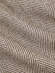 Reiss Brown Pinto Double-Breasted Herringbone Blazer Slim-Fit Wool-Blend - Image 7 of 7