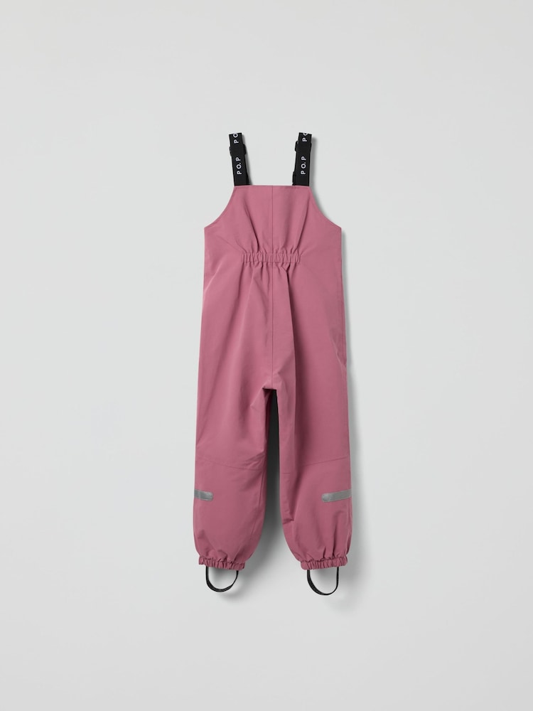 Polarn O. Pyret Pink Waterproof Shell Dungarees - Image 2 of 8 Polarn O. Pyret Pink Waterproof Shell Dungarees - Image 2 of 8