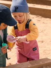 Polarn O. Pyret Pink Waterproof Shell Dungarees - Image 7 of 8