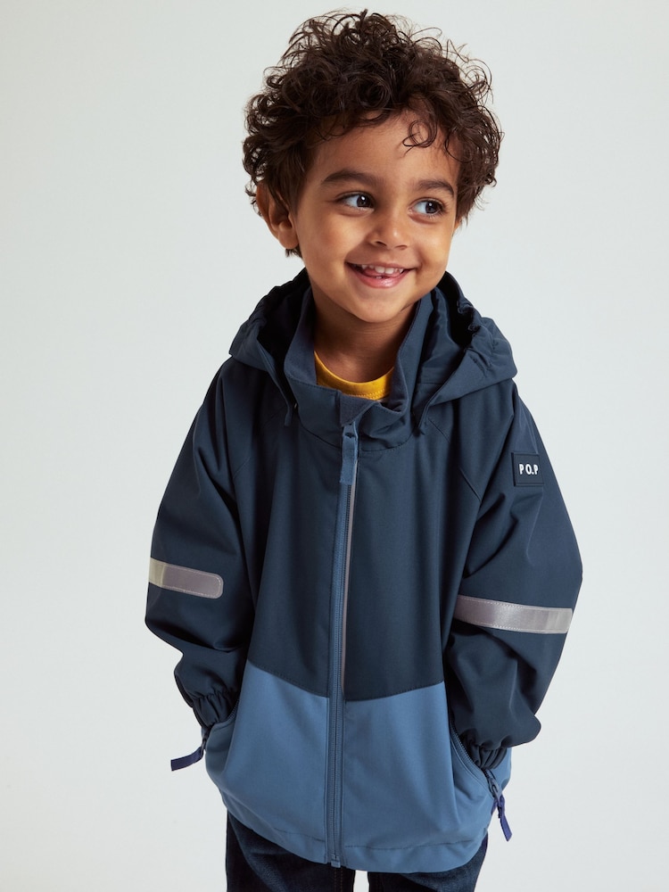Polarn O. Pyret Blue Waterproof Shell Coat - Image 1 of 9 Polarn O. Pyret Blue Waterproof Shell Coat - Image 1 of 9