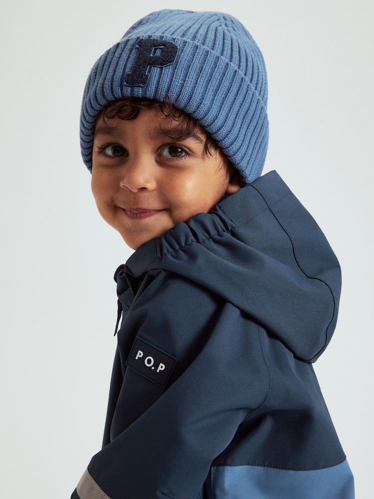 Polarn O. Pyret Blue Waterproof Shell Coat - Image 2 of 9 Polarn O. Pyret Blue Waterproof Shell Coat - Image 2 of 9