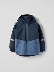 Polarn O. Pyret Blue Waterproof Shell Coat - Image 3 of 9