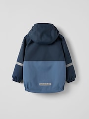 Polarn O. Pyret Blue Waterproof Shell Coat - Image 4 of 9