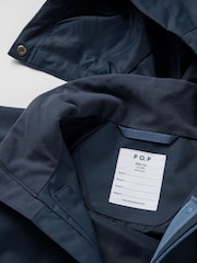 Polarn O. Pyret Blue Waterproof Shell Coat - Image 5 of 9