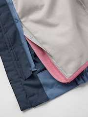 Polarn O. Pyret Blue Waterproof Shell Coat - Image 8 of 9
