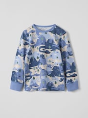 Polarn O. Pyret Blue Cotton Print Pyjamas - Image 2 of 5