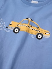 Polarn O. Pyret Blue Cotton Print T-Shirt - Image 4 of 4