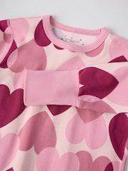 Polarn O. Pyret Pink Cotton Print Pyjamas - Image 4 of 5