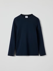 Polarn O. Pyret Blue Cotton Long Sleeve Top - Image 1 of 2