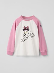 Polarn O. Pyret Pink Cotton Dalmatian Print Top - Image 1 of 5