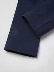 Polarn O. Pyret Blue Cotton Plain Leggings - Image 4 of 4