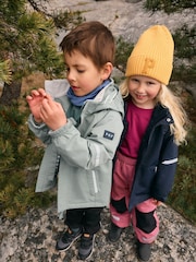 Polarn O. Pyret Green Waterproof Shell Coat - Image 1 of 11