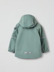 Polarn O. Pyret Green Waterproof Shell Coat - Image 6 of 11