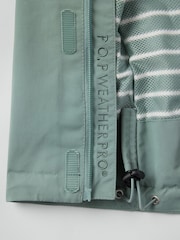 Polarn O. Pyret Green Waterproof Shell Coat - Image 8 of 11