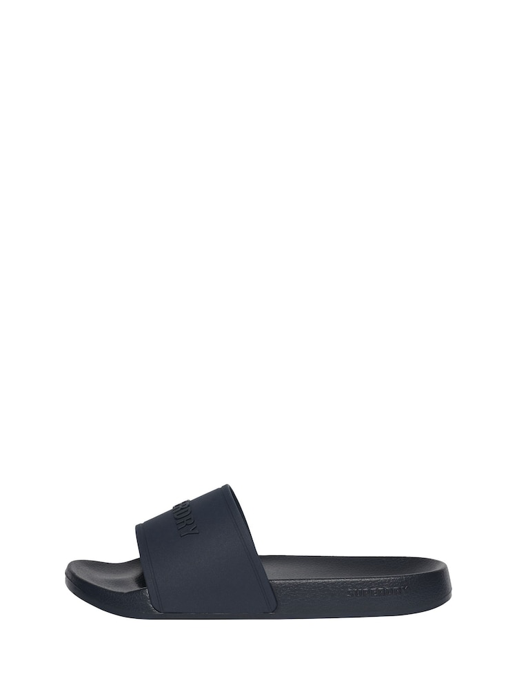 Superdry Blue Logo Pool Sliders - Image 2 of 3