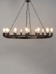 BHS Bronze Large Highland 16 Light Ring Ceiling Pendant - Image 2 of 7