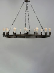 BHS Bronze Large Highland 16 Light Ring Ceiling Pendant - Image 3 of 7