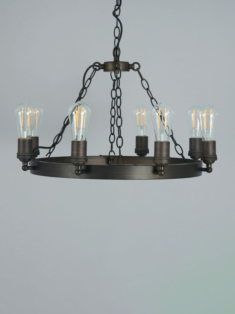 BHS Bronze Highland 8 Light Ring Ceiling Pendant - Image 2 of 7