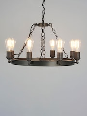 BHS Bronze Highland 8 Light Ring Ceiling Pendant - Image 3 of 7