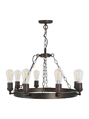 BHS Bronze Highland 8 Light Ring Ceiling Pendant - Image 7 of 7