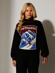 South Beach Black Funnel Neck Val Thornes Knitted Jumper - Image 2 of 5